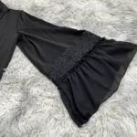 Embroidered Satin Abaya